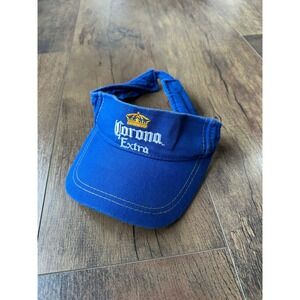 Corona Extra Visor Unisex One Size Blue Yellow Embroidered Beer Logo Adjustable